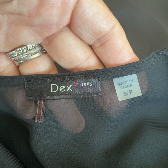 NWT Dex LBD Black Pleated Rushed Dress - Picture 11 of 16